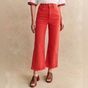 NWT Sézane Red Denim
